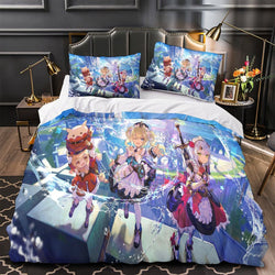 Genshin Impact Bedding Set Pattern Quilt Duvet Cover Without Filler (Online Order Only)