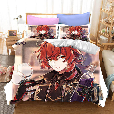 Genshin Impact Bedding Set Quilt Cover Without Filler (Online Order Only)