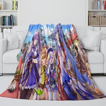 Genshin Impact Blanket Flannel Fleece Pattern Throw Room Decoration (Online Order Only)