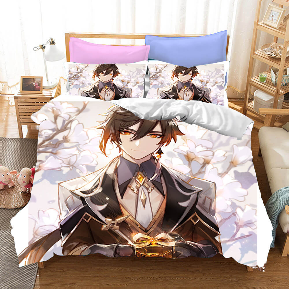 Genshin Impact Cosplay Bedding Set Quilt Covers Without Filler (Online Order Only)