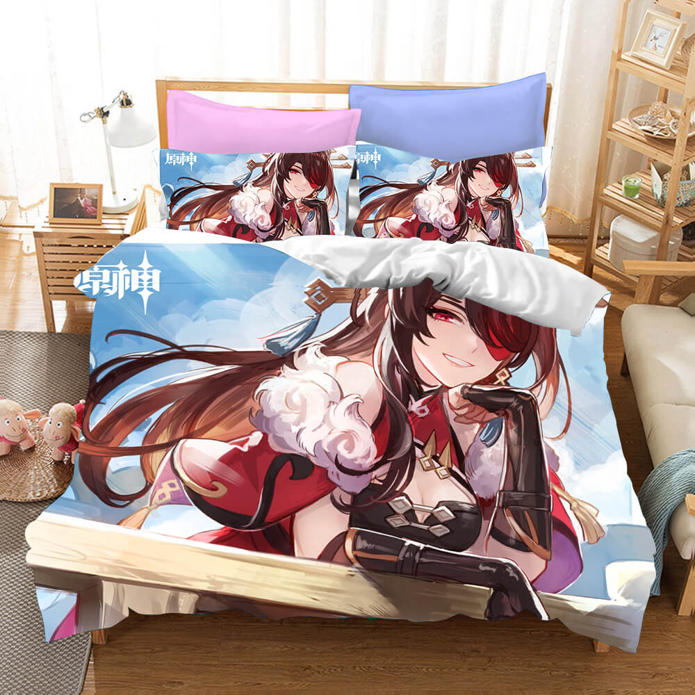 Genshin Impact Cosplay Bedding Set Quilt Covers Without Filler (Online Order Only)