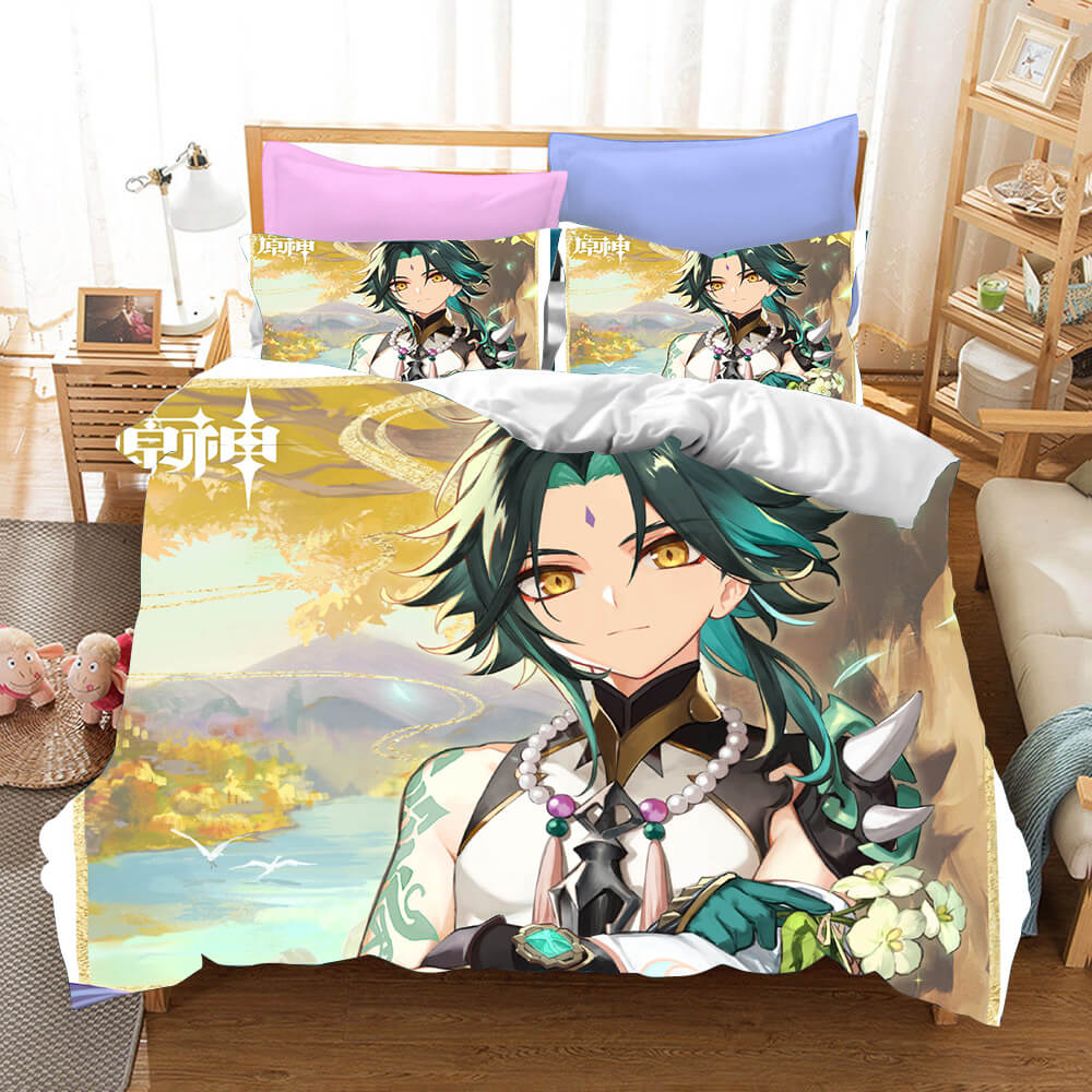 Genshin Impact Cosplay Bedding Set Quilt Covers Without Filler (Online Order Only)