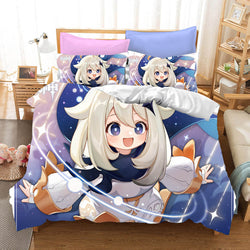 Genshin Impact Cosplay Bedding Set Quilt Covers Without Filler (Online Order Only)