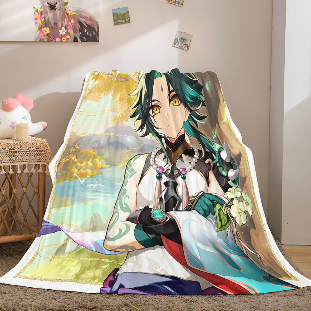 Genshin Impact Flannel Caroset Throw Cosplay Blanket (Online Order Only)