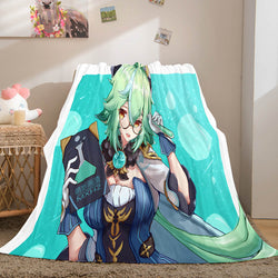 Genshin Impact Flannel Caroset Throw Cosplay Blanket (Online Order Only)