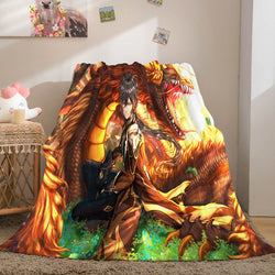 Genshin Impact Flannel Caroset Throw Cosplay Blanket (Online Order Only)