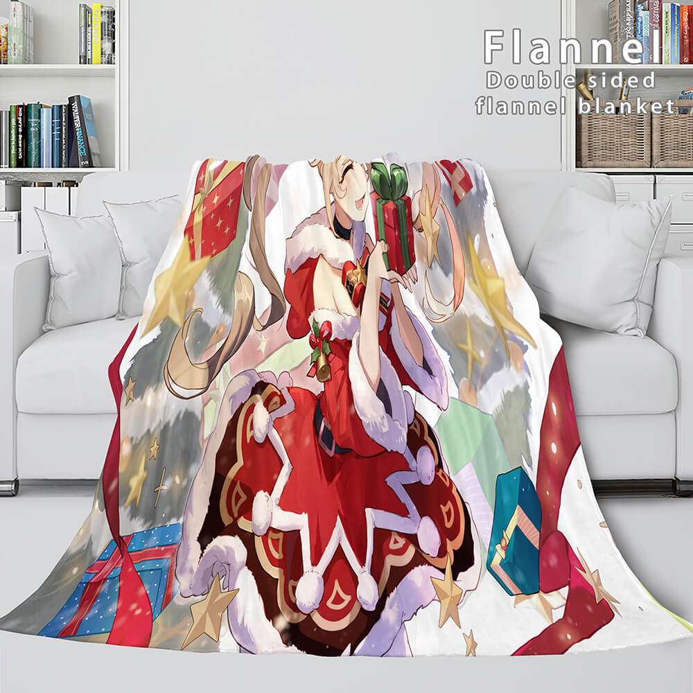 Genshin Impact Flannel Caroset Throw Cosplay Blanket (Online Order Only)