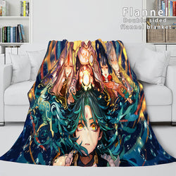 Genshin Impact Flannel Caroset Throw Cosplay Blanket (Online Order Only)