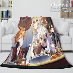 Genshin Impact Flannel Caroset Throw Cosplay Blanket (Online Order Only)