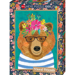 Gentle Bruin Floral Friends 1000 Piece Jigsaw Puzzle Heye (ONLINE ORDER ONLY)