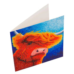 Gentle Soul Highland Cow Crystal Art Card Kit Craft Buddy (ONLINE ORDER ONLY)