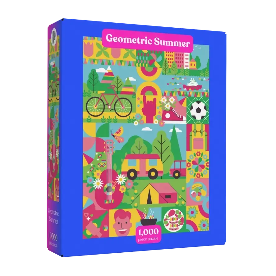 Geometric Summer 1000 Piece Jigsaw Puzzle Puzzledly (ONLINE ORDER ONLY)