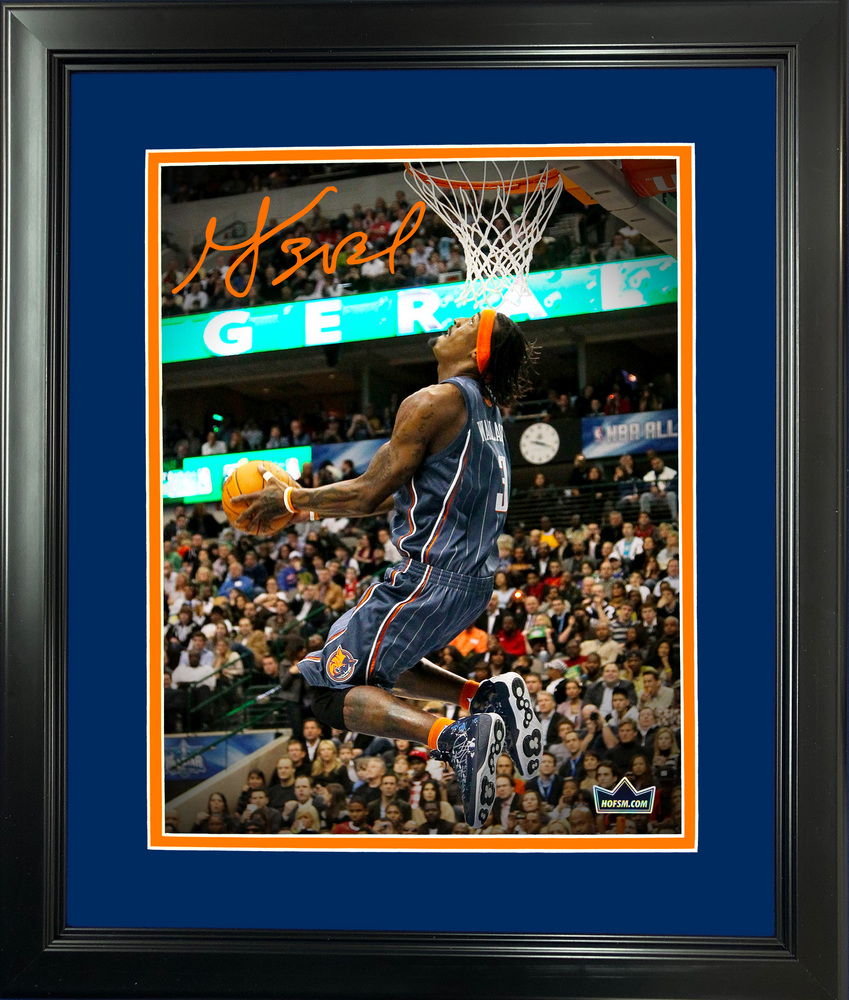Framed Gerald Wallace Facsimile Laser Engraved Signature Auto Charlotte Bobcats 11"x14" Basketball Photo HOFSM Holo (ONLINE ORDER ONLY)