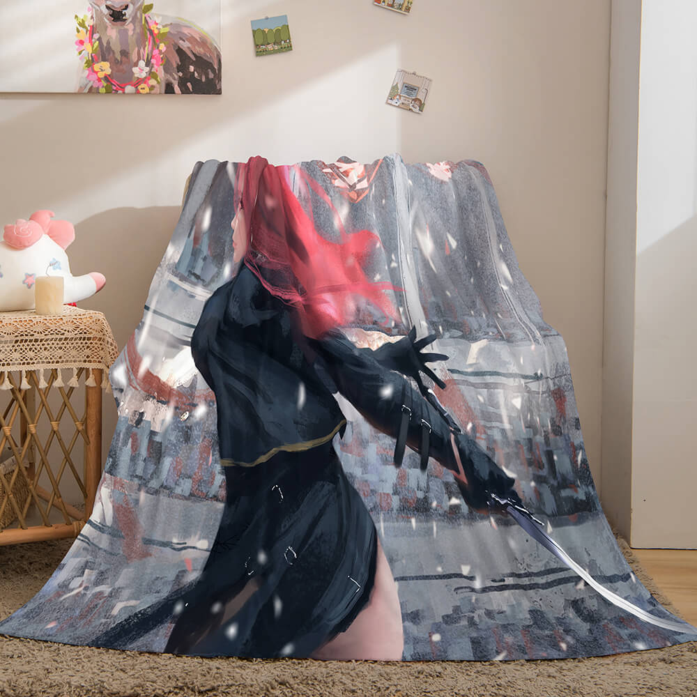 Ghost Blade Cosplay Flannel Fleece Blanket (Online Order Only)
