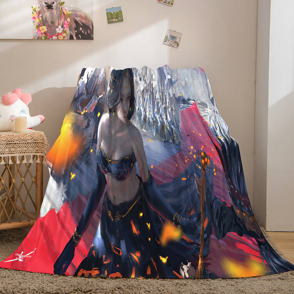 Ghost Blade Cosplay Flannel Fleece Blanket (Online Order Only)