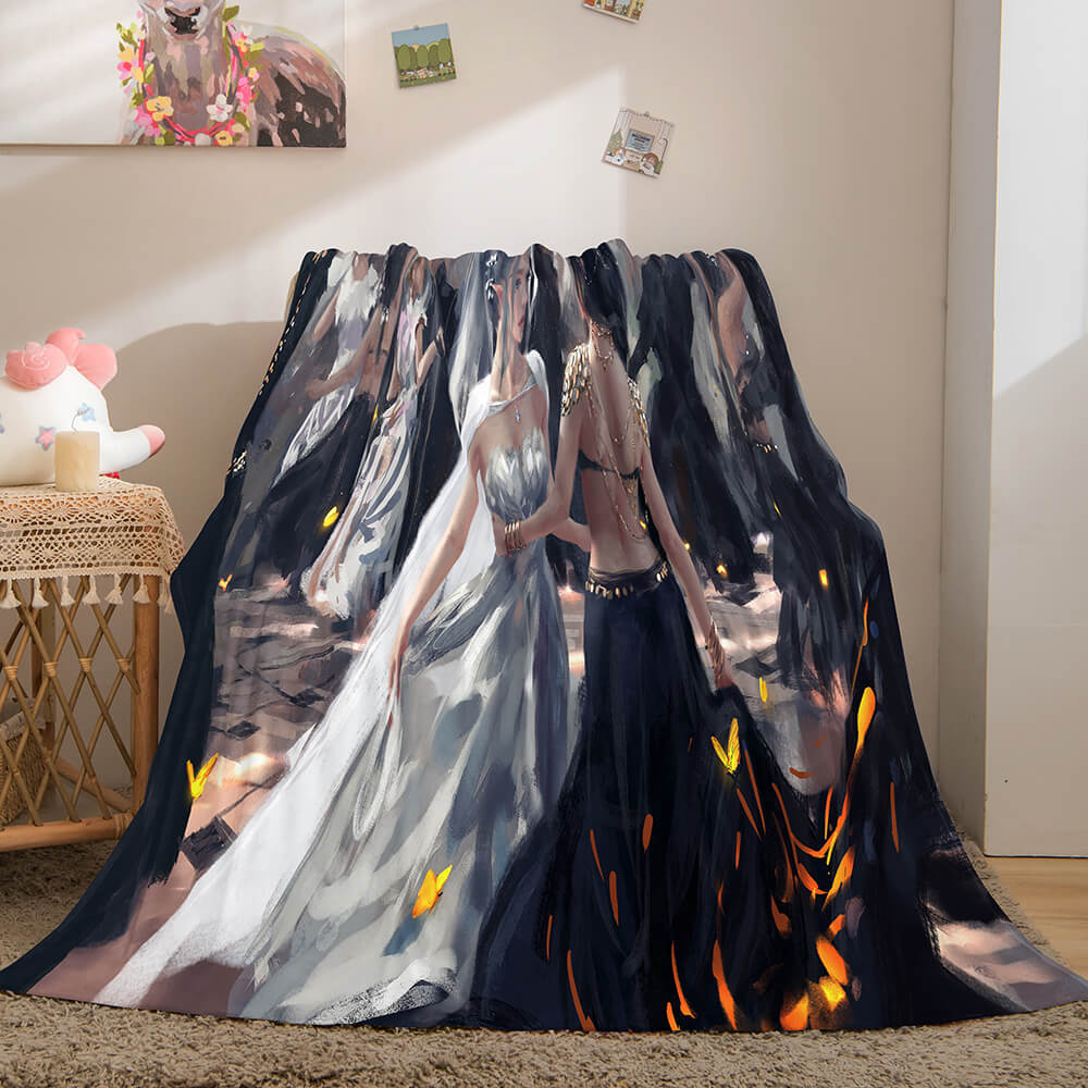 Ghost Blade Cosplay Flannel Fleece Blanket (Online Order Only)