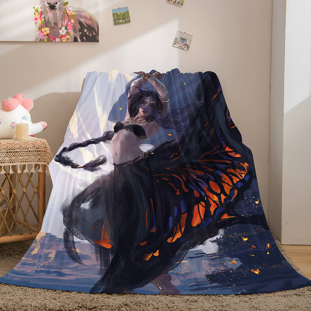 Ghost Blade Cosplay Flannel Fleece Blanket (Online Order Only)