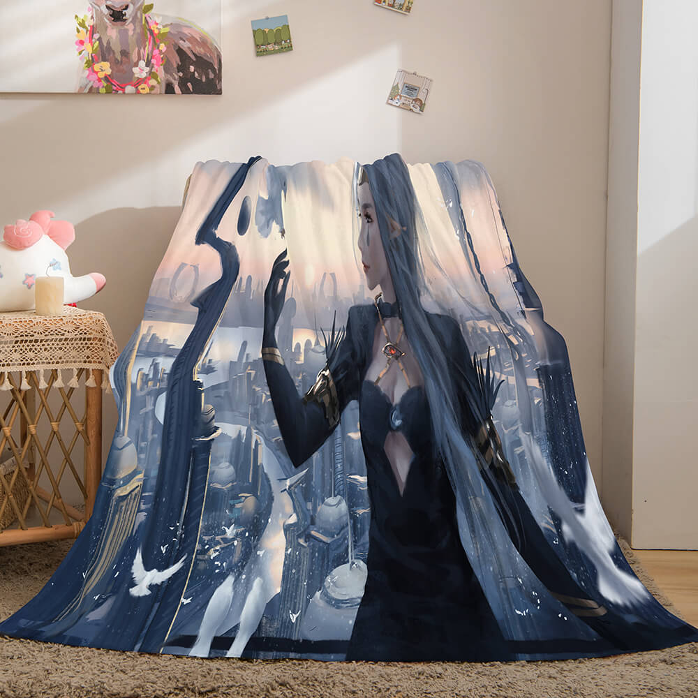 Ghost Blade Cosplay Flannel Fleece Blanket (Online Order Only)