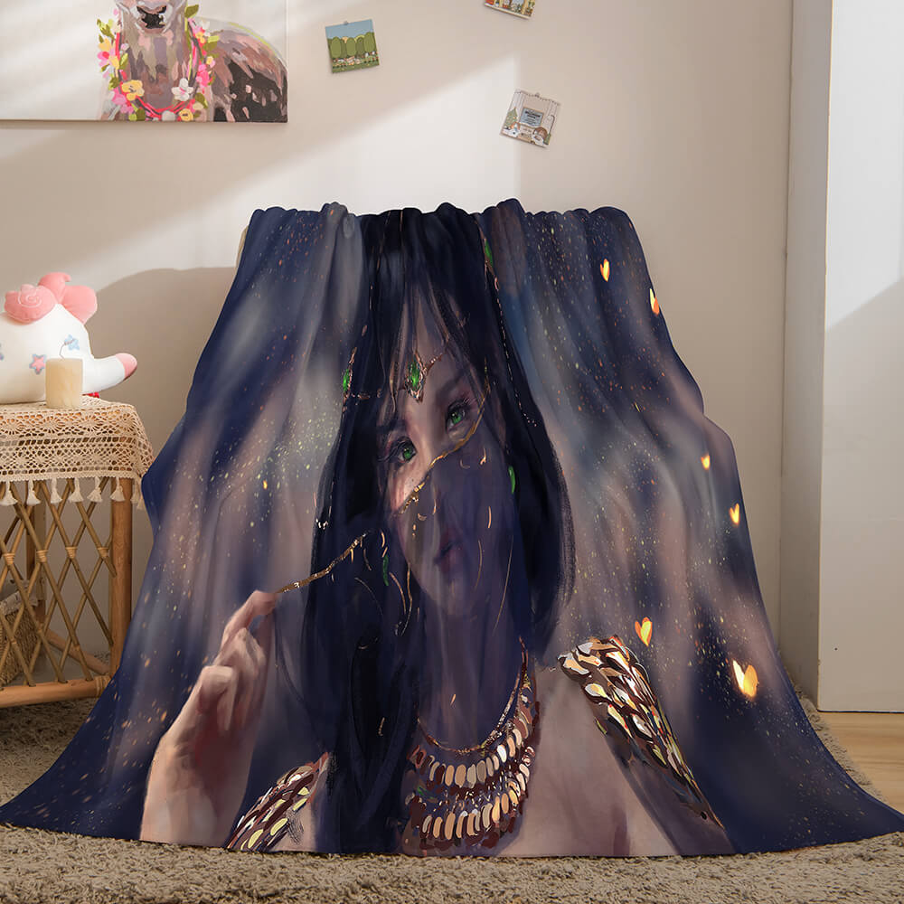 Ghost Blade Cosplay Flannel Fleece Blanket (Online Order Only)