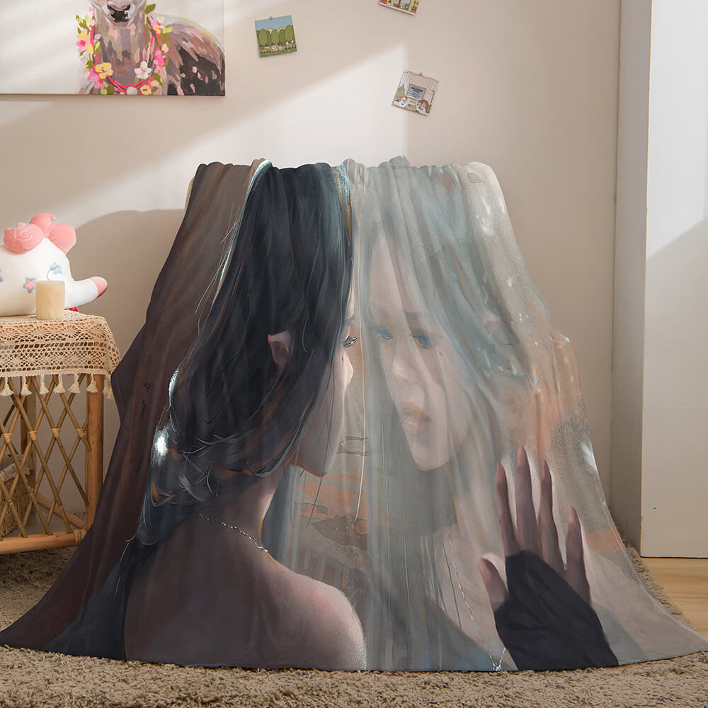 Ghost Blade Cosplay Flannel Fleece Blanket (Online Order Only)