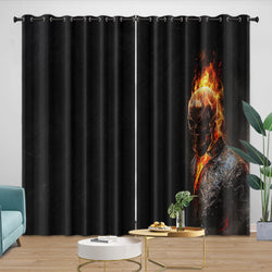 Ghost Rider Curtains Blackout Window Drapes Room Decoration (ONLINE ORDER ONLY)