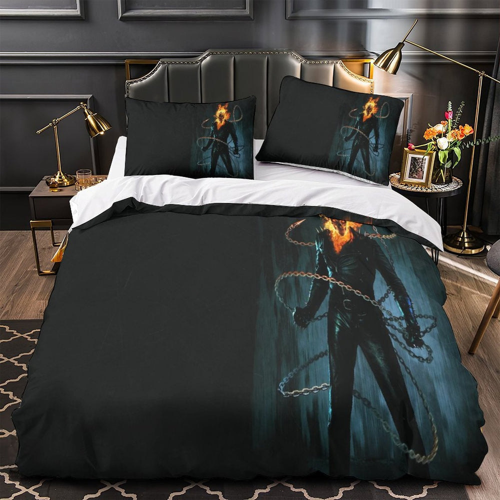 Ghost Rider Duvet Cover Kids Room Bedding Set Without Filler (ONLINE ORDER ONLY)