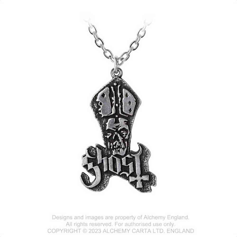 Ghost Papa Emeritus Metal Pendant Necklace (Online Order Only)