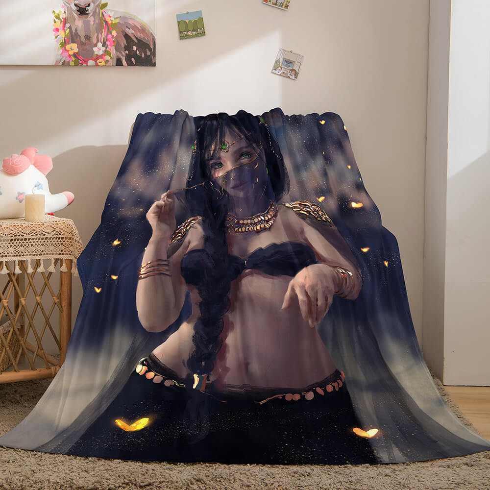 Game Ghost Blade Cosplay Flannel Fleece Blanket (Online Order Only)