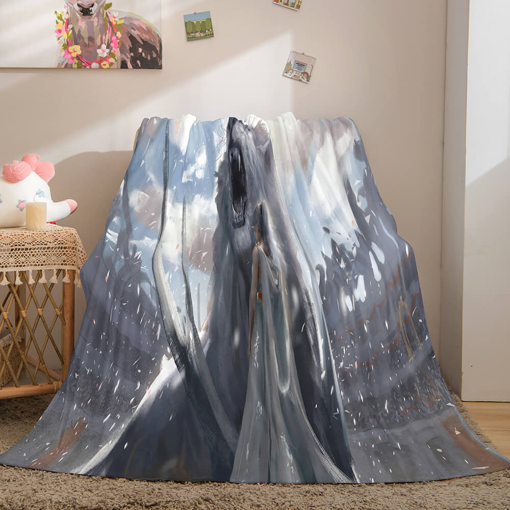 Game Ghost Blade Cosplay Flannel Fleece Blanket (Online Order Only)