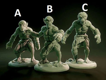 3D Printed Nafarrate Ghoul Lovecraftian Bestiary 28 32 mm D&D (Online Only)