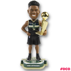 Milwaukee Bucks 2021 NBA Champions Exclusive Black Jersey Bobbleheads (ONLINE ORDER ONLY)
