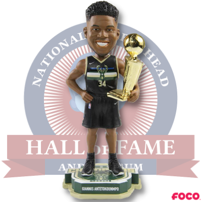 Milwaukee Bucks 2021 NBA Champions Exclusive Black Jersey Bobbleheads (ONLINE ORDER ONLY)