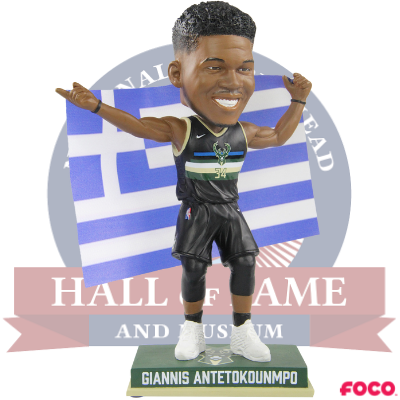 Giannis Antetokounmpo Milwaukee Bucks Greece Flag Bobblehead (ONLINE ORDER ONLY)