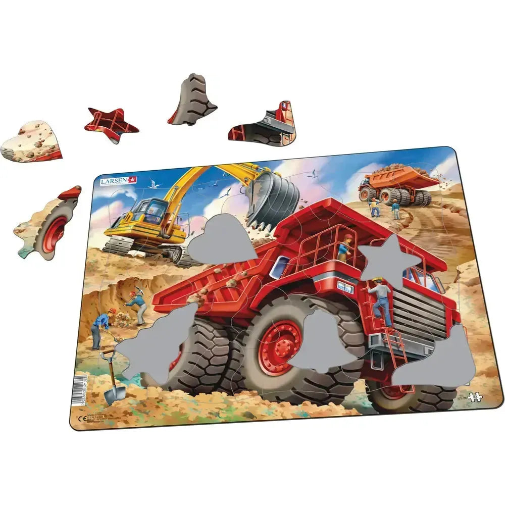 Giant Dump Truck 33 Piece Tray Jigsaw Puzzle Larsen