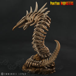 3D Printed Print Your Monster The Ancient Bones Pack - Giant Bones Serpent 28mm 32mm D&D (Online Only)