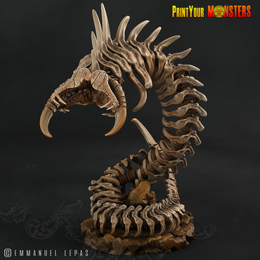 3D Printed Print Your Monster The Ancient Bones Pack - Giant Bones Serpent 28mm 32mm D&D (Online Only)
