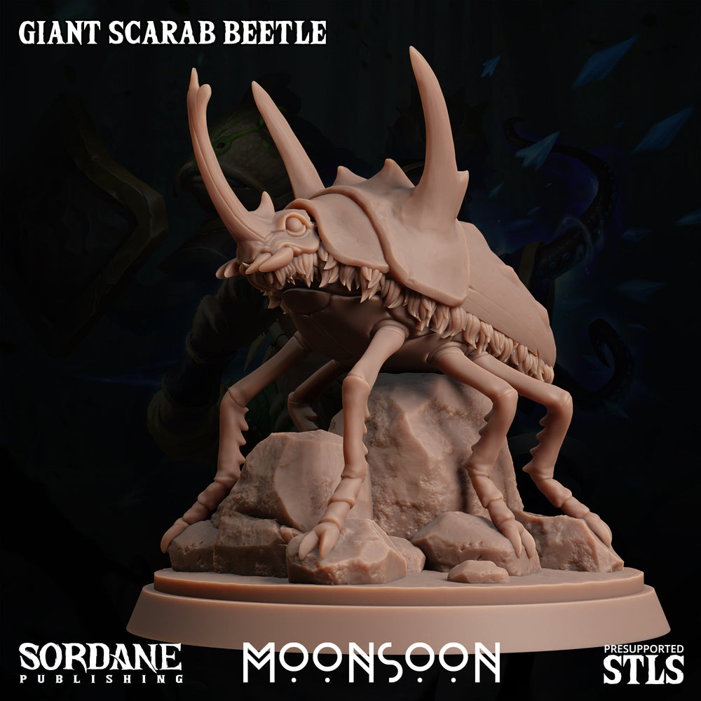 3D Printed Sordane Publishing Giant Scarab Beetle Moonsoon 28 32mm D&D (Online Only)