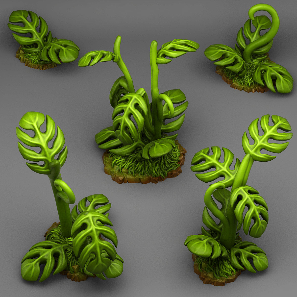 3D Printed Fantastic Plants and Rocks Giant Tropical Plants 28mm - 32mm D&D Wargaming (Online Only)