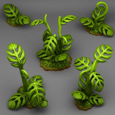 3D Printed Fantastic Plants and Rocks Giant Tropical Plants 28mm - 32mm D&D Wargaming (Online Only)