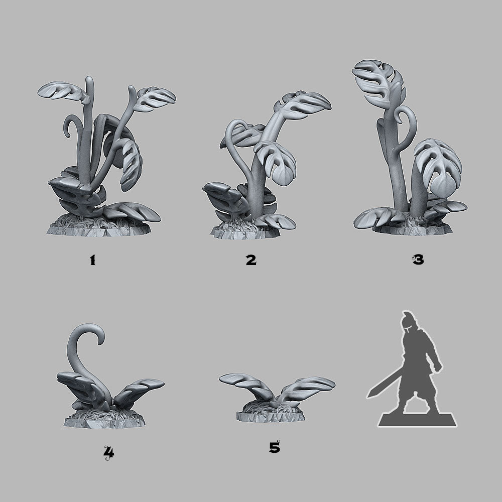 3D Printed Fantastic Plants and Rocks Giant Tropical Plants 28mm - 32mm D&D Wargaming (Online Only)