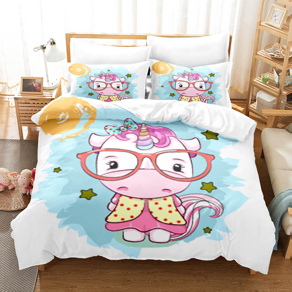 Girls Unicorn Bedding Sets Cosplay Quilt Covers Room Decoration (Online Order Only)