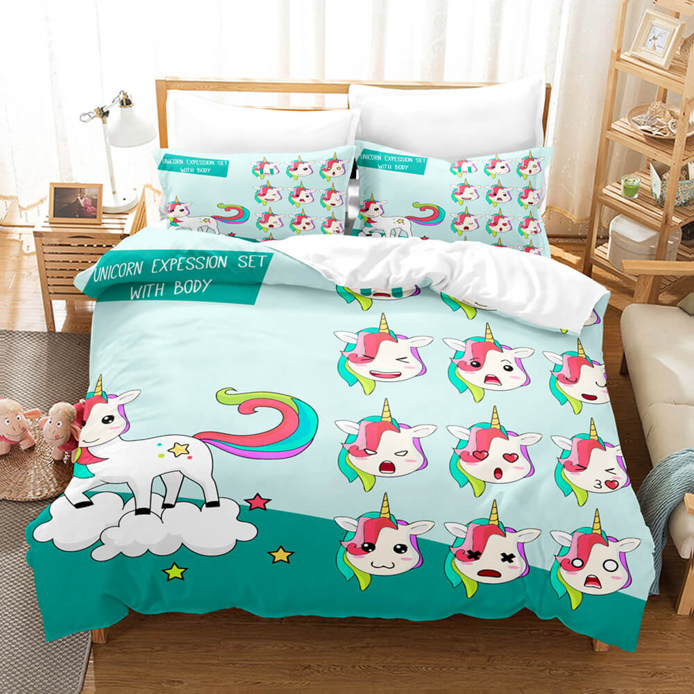 Girls Unicorn Bedding Sets Cosplay Quilt Covers Room Decoration (Online Order Only)