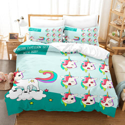 Girls Unicorn Bedding Sets Cosplay Quilt Covers Room Decoration (Online Order Only)