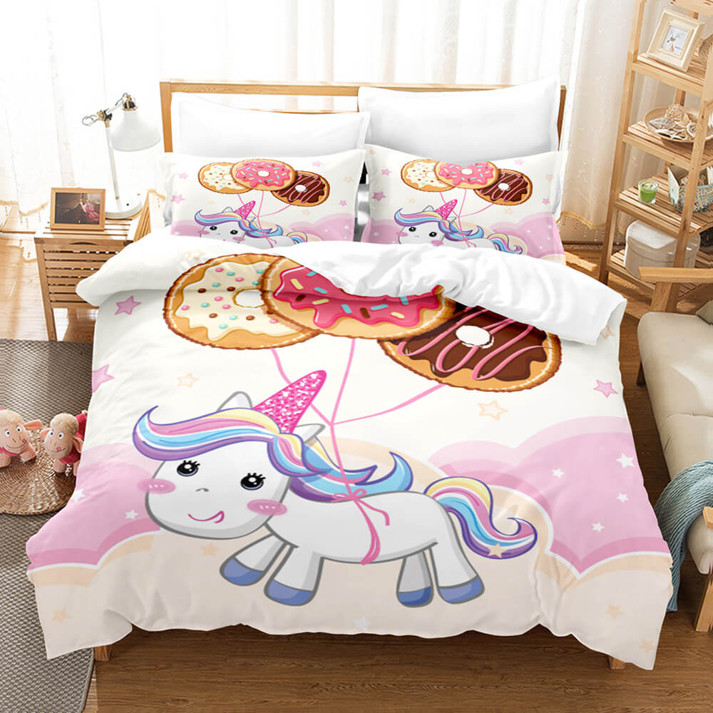 Girls Unicorn Bedding Sets Cosplay Quilt Covers Room Decoration (Online Order Only)