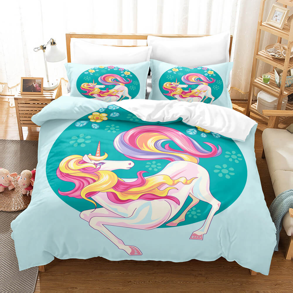 Girls Unicorn Bedding Sets Cosplay Quilt Covers Room Decoration (Online Order Only)