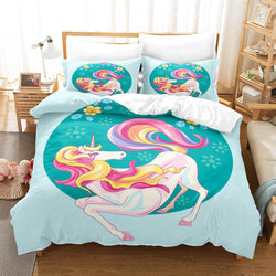 Girls Unicorn Bedding Sets Cosplay Quilt Covers Room Decoration (Online Order Only)
