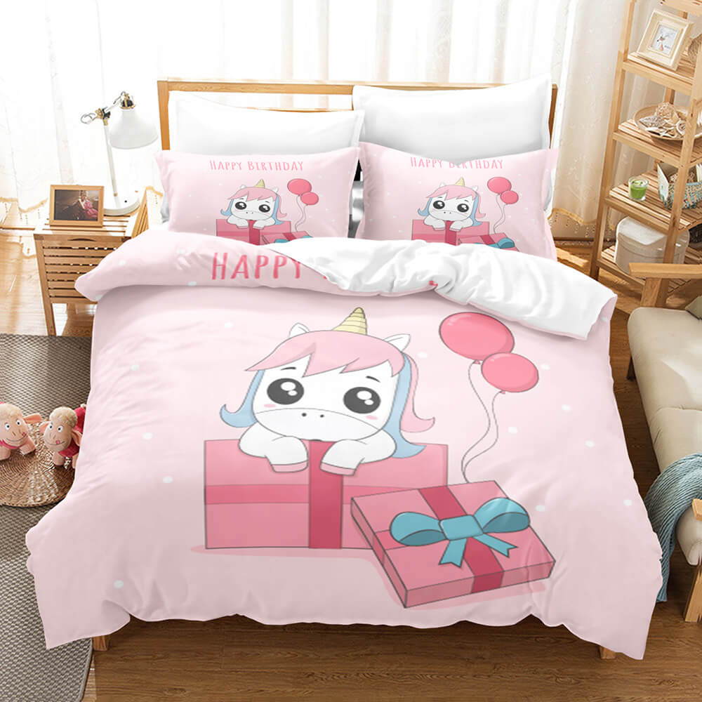 Girls Unicorn Bedding Sets Cosplay Quilt Covers Room Decoration (Online Order Only)