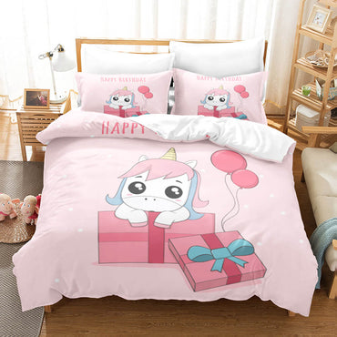 Girls Unicorn Bedding Sets Cosplay Quilt Covers Room Decoration (Online Order Only)