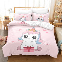 Girls Unicorn Bedding Sets Cosplay Quilt Covers Room Decoration (Online Order Only)