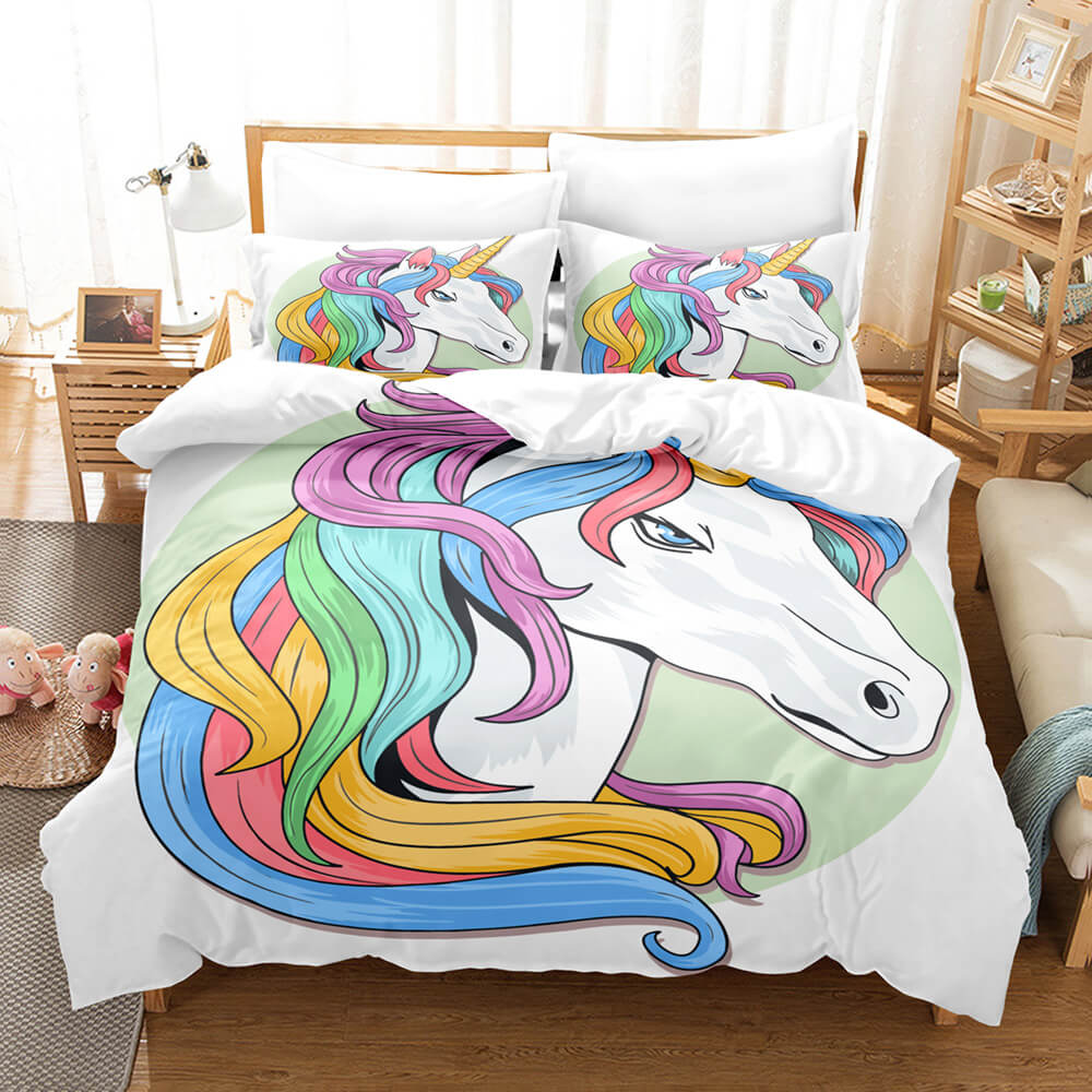 Girls Unicorn Bedding Sets Cosplay Quilt Covers Room Decoration (Online Order Only)